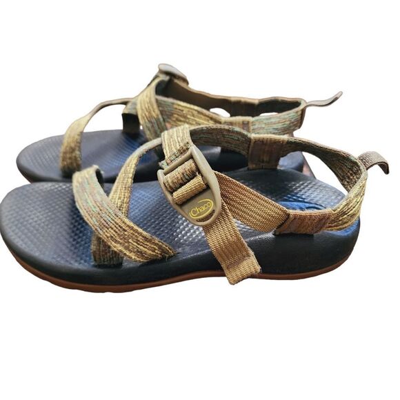 Chaco Z1 Classic green & yellow sandals Sz 5 - Picture 1 of 7